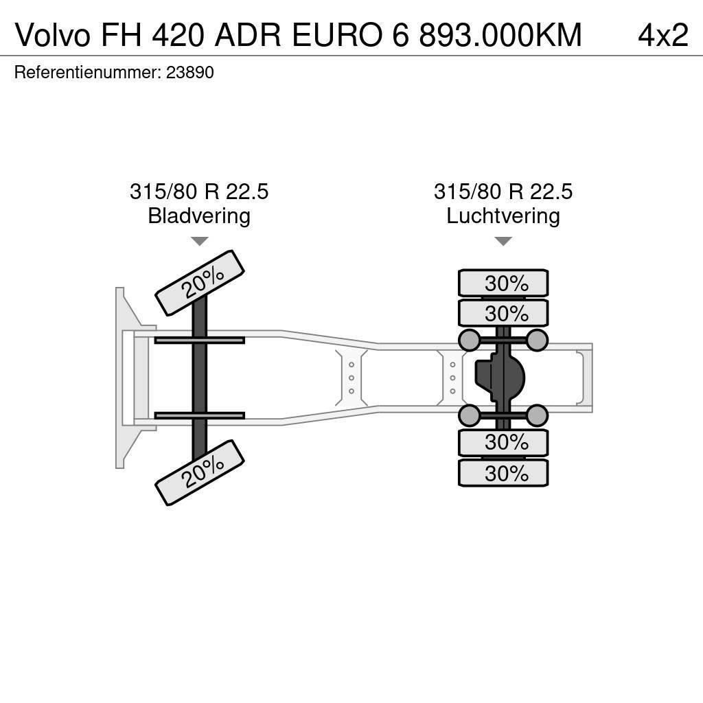 Volvo FH 420 ADR EURO 6 893.000KM Prime Movers