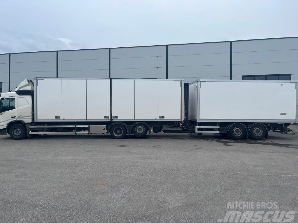 Volvo FM -Truck 21pll + trailer 15pll (36pll)  two truck Box trucks