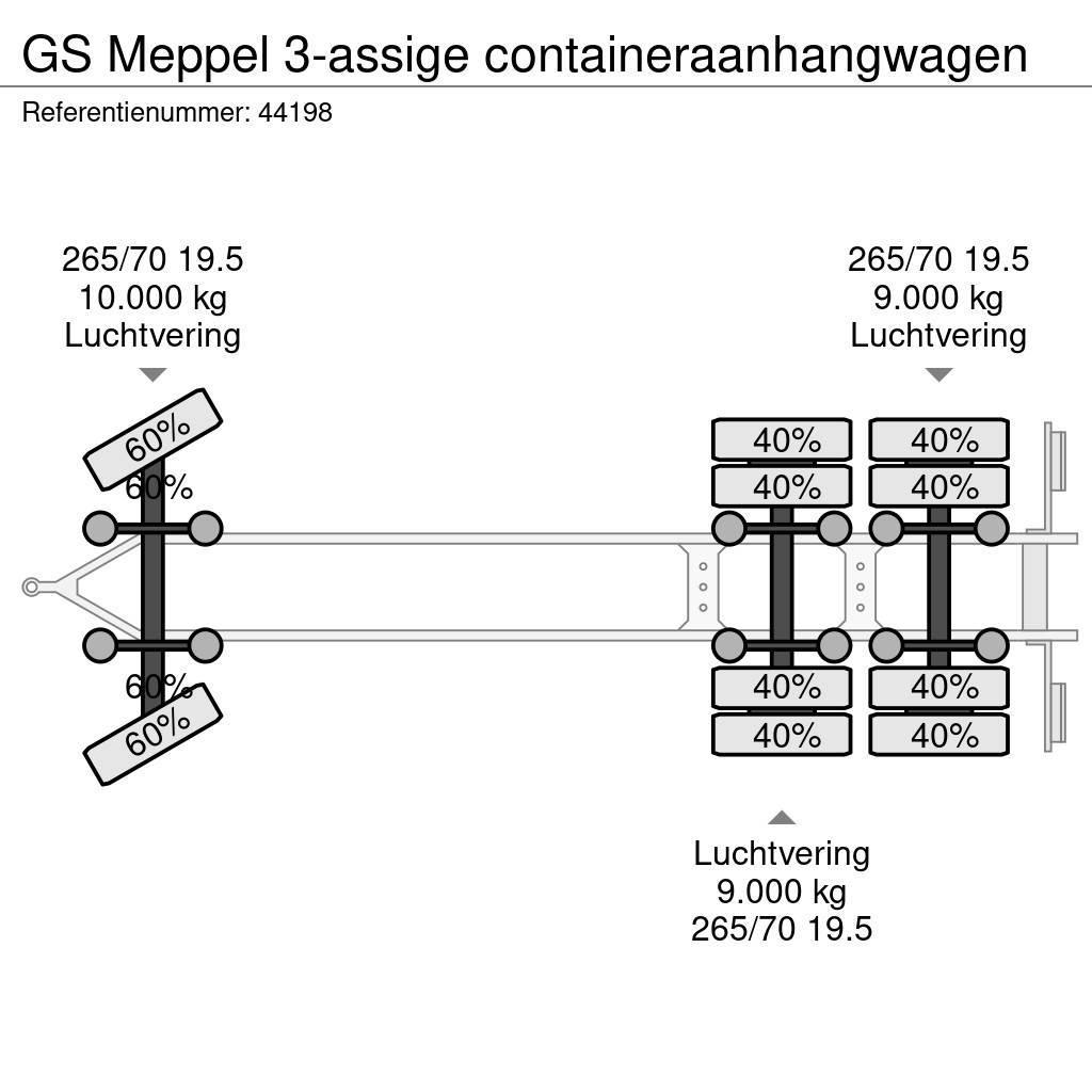 GS Meppel 3-assige containeraanhangwagen Container trailers