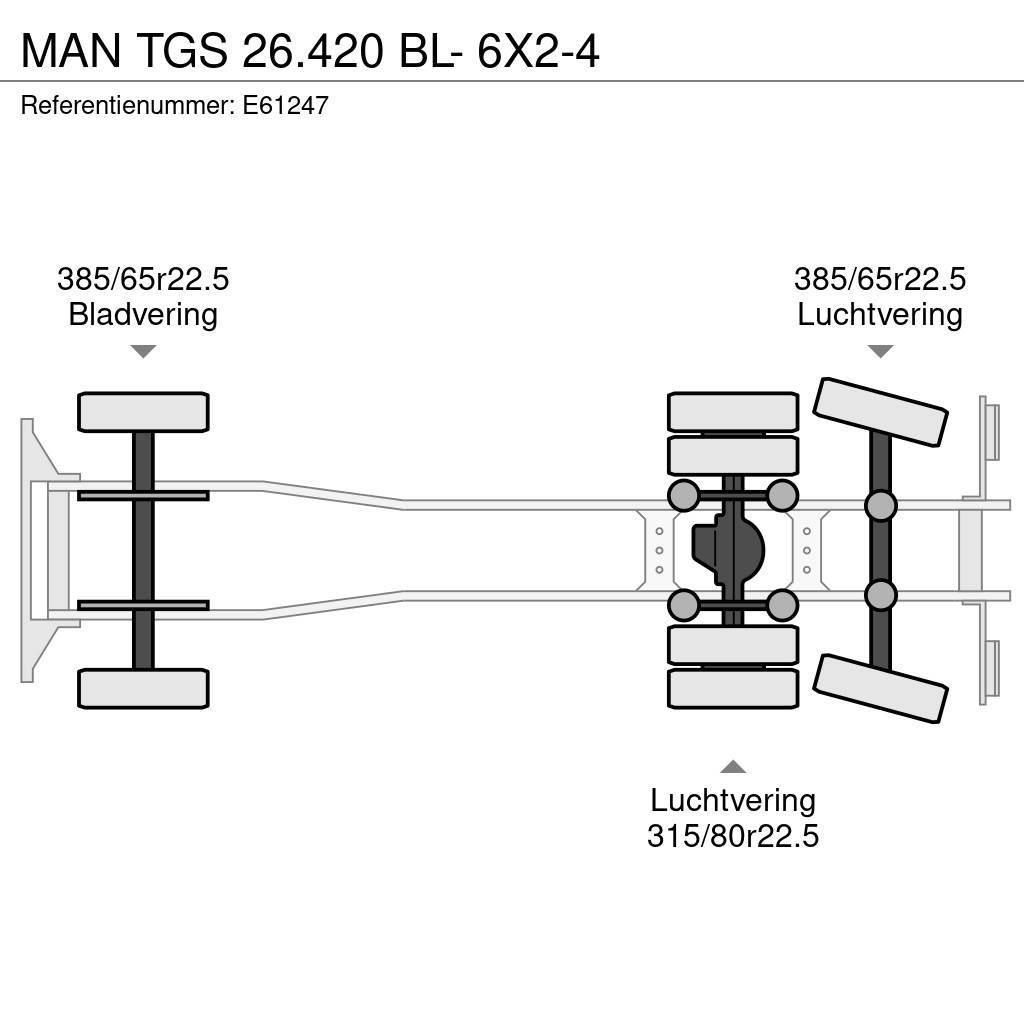 MAN TGS 26.420 BL- 6X2-4 Container trucks