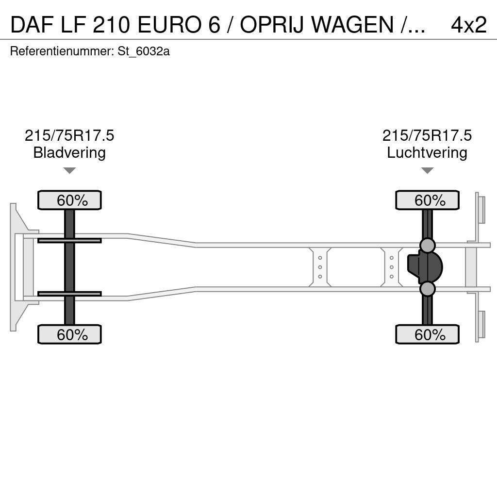 DAF LF 210 EURO 6 / OPRIJ WAGEN / MACHINE TRANSPORT Transport vehicles