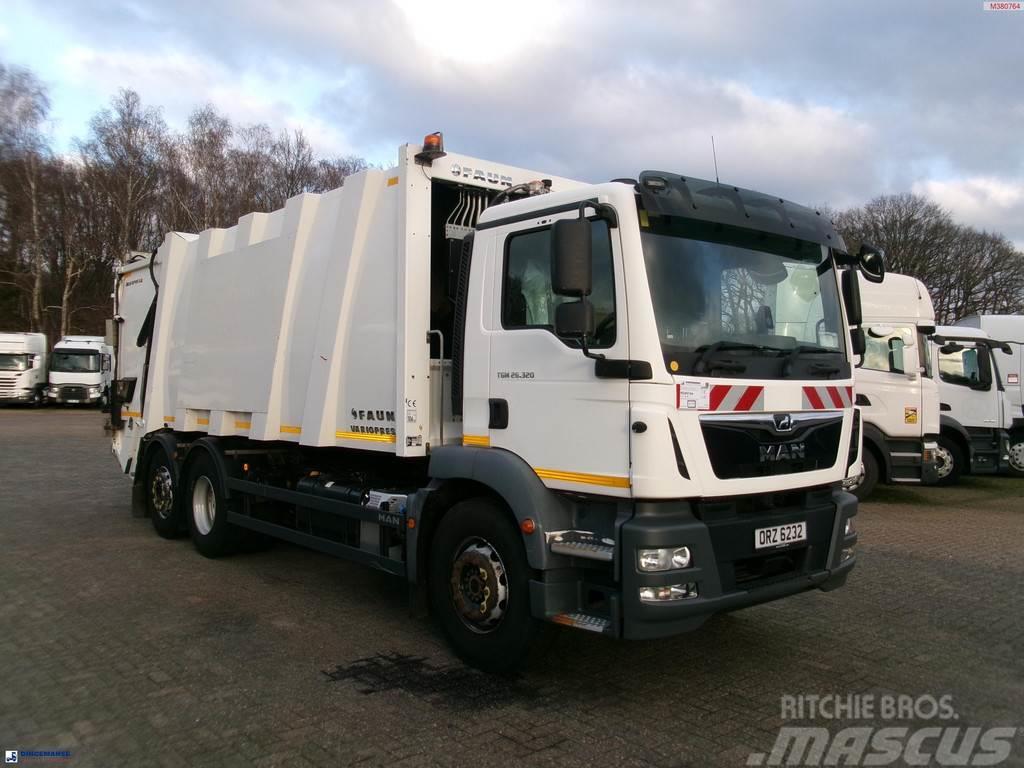MAN TGM 26.320 6X2 Euro 6 RHD Faun refuse truck Waste trucks