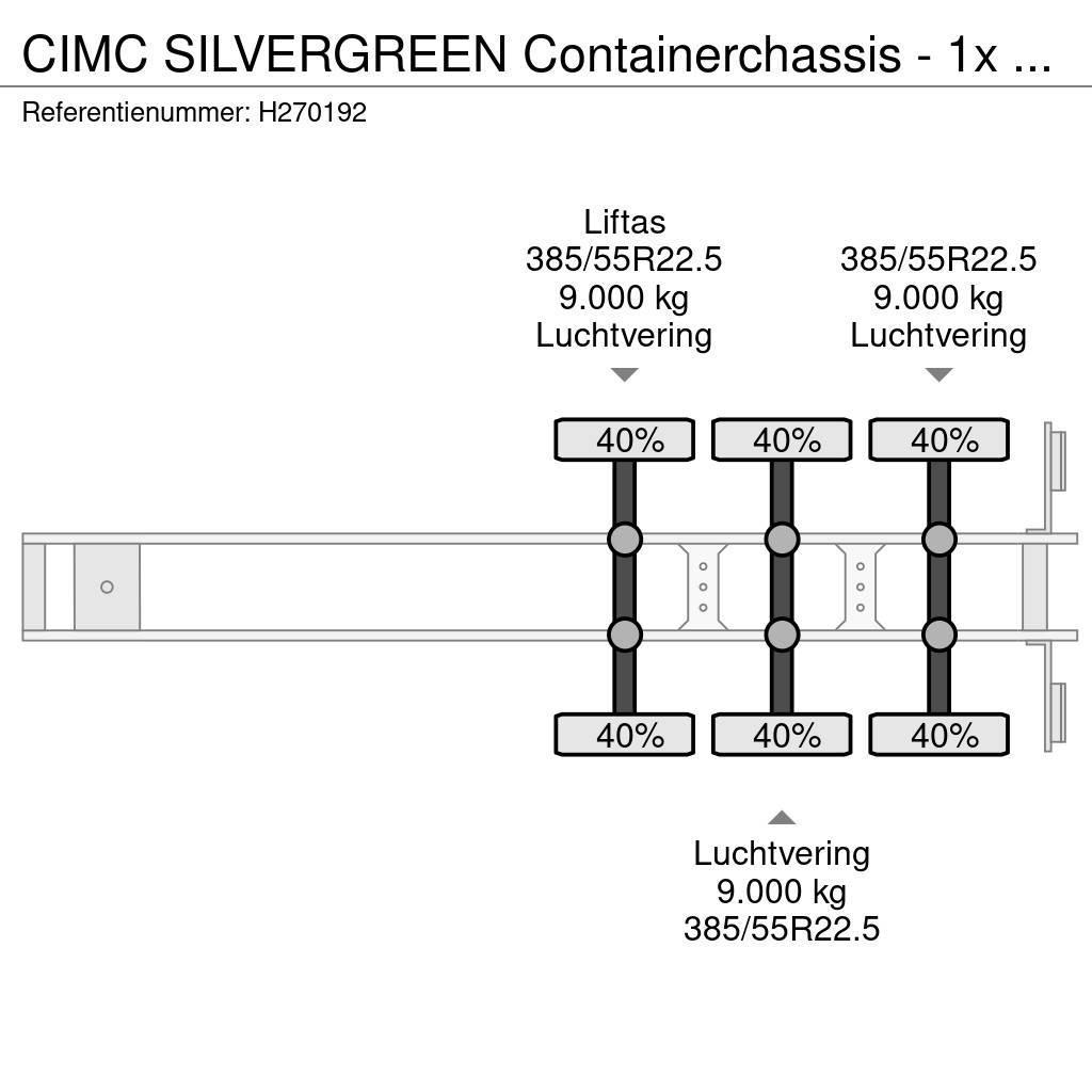 CIMC Silvergreen Containerchassis - 1x 20FT 2x 20FT 1x Container semi-trailers
