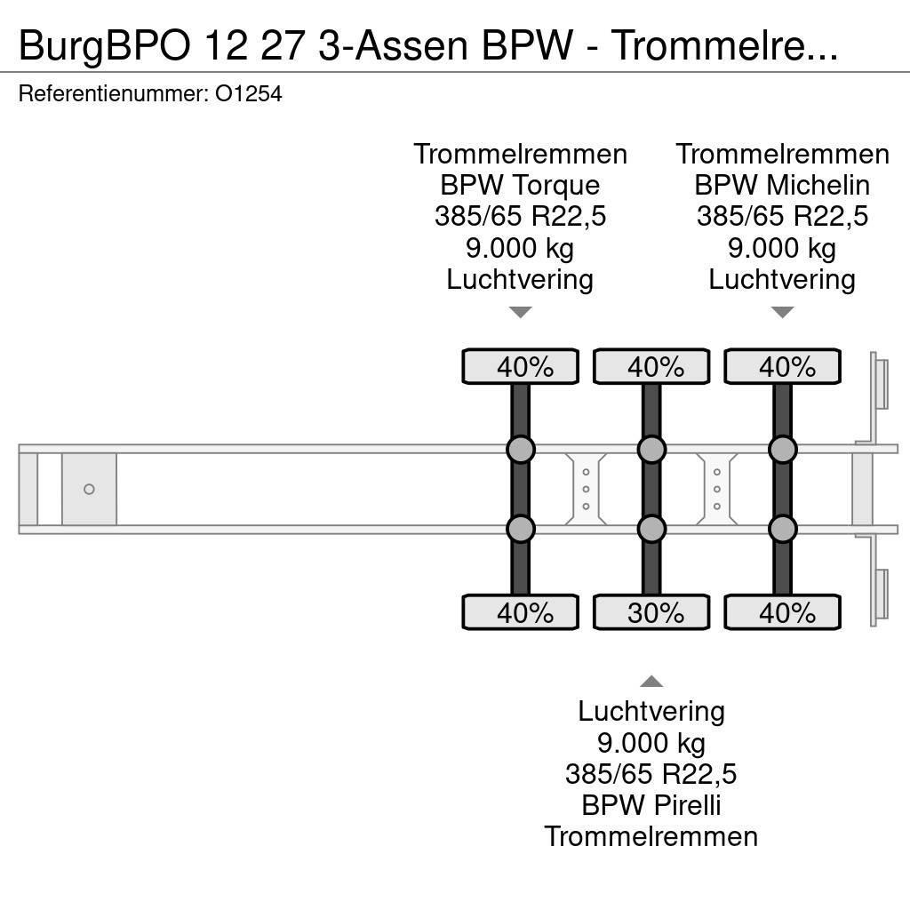 Burg BPO 12 27 3-Assen BPW - Trommelremmen - ADR 20-30F Container semi-trailers