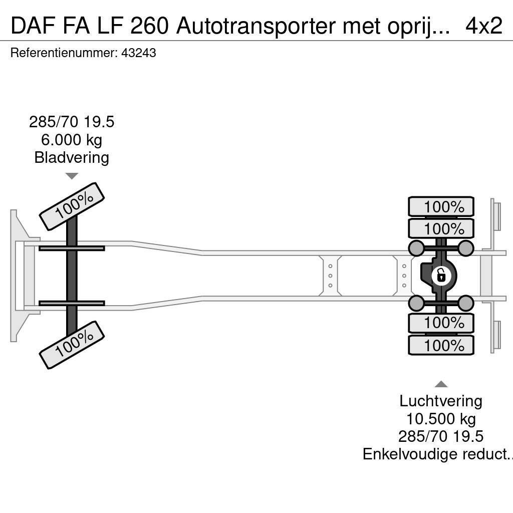 DAF FA LF 260 Autotransporter met oprijramp NEW AND UN Transport vehicles