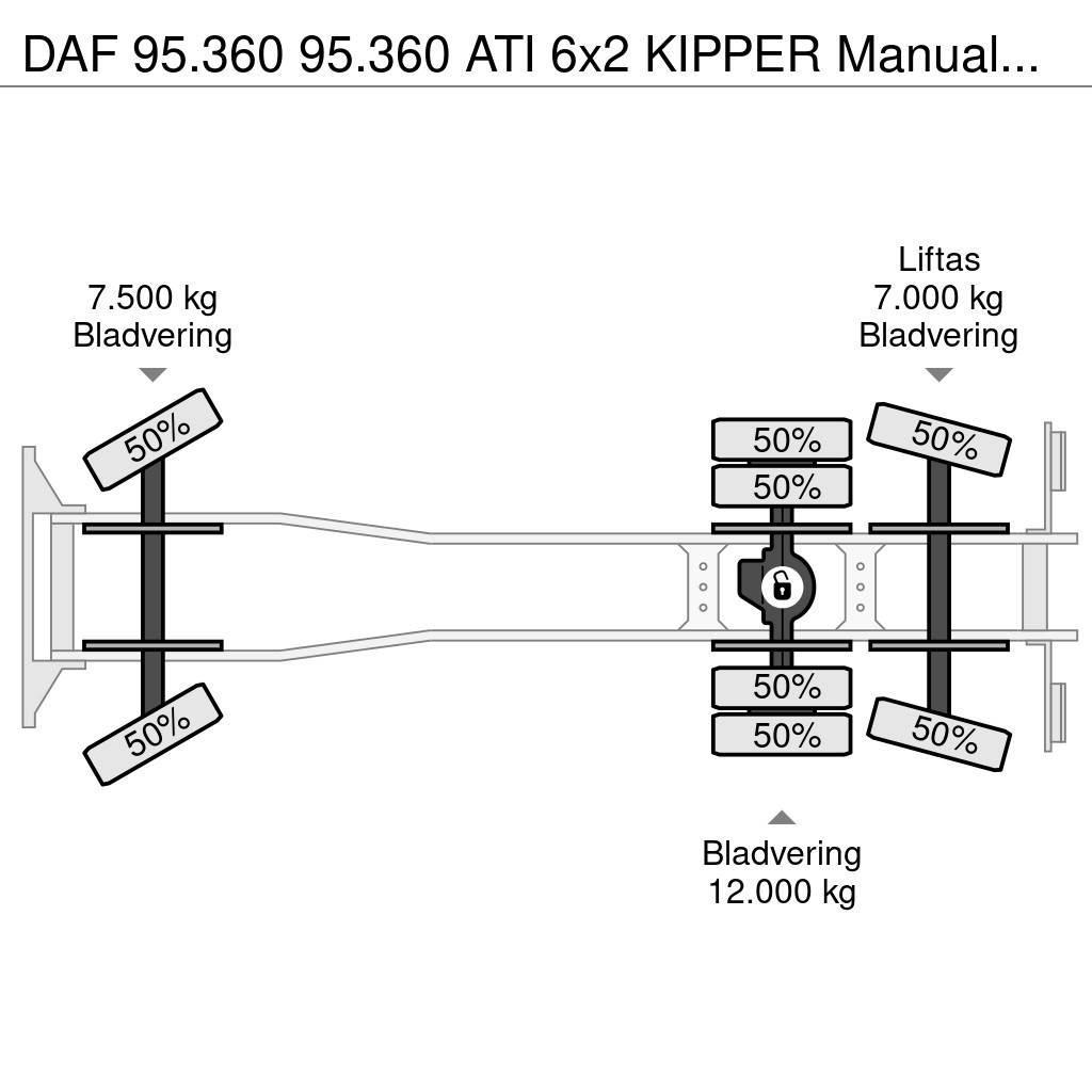DAF 95.360 95.360 ATI 6x2 KIPPER Manualgetriebe Tipper trucks