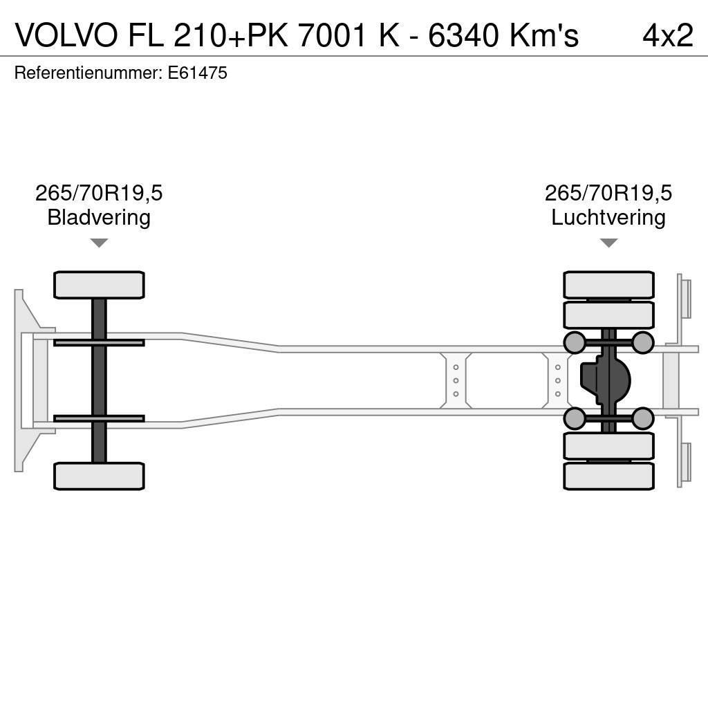 Volvo FL 210+PK 7001 K - 6340 Km's Curtain sider trucks