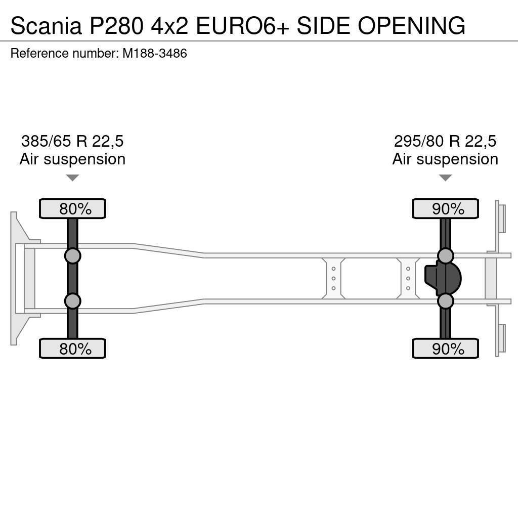 Scania P280 4x2 EURO6+ SIDE OPENING Box trucks