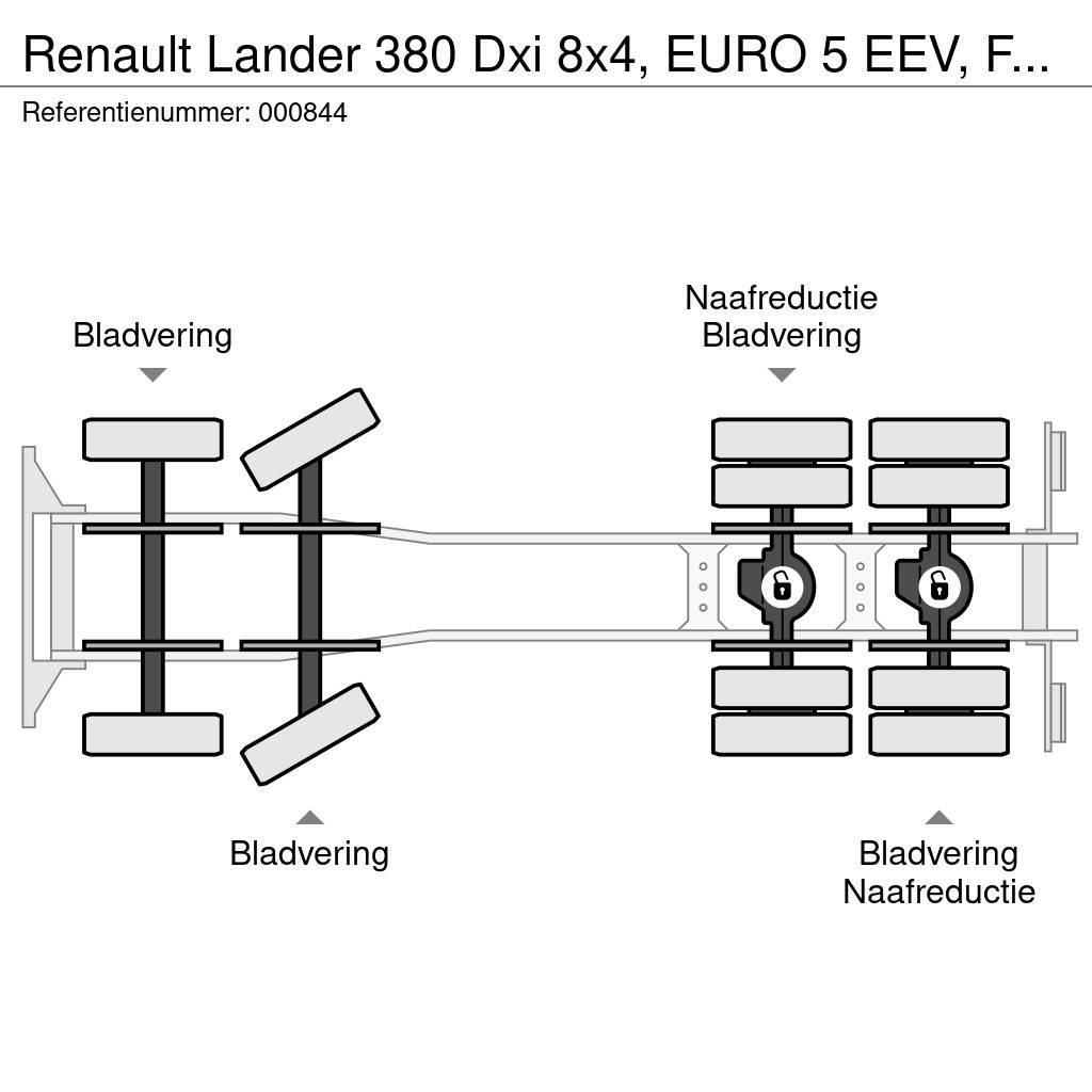 Renault Lander 380 Dxi 8x4, EURO 5 EEV, Fassi, Remote, Ste Flatbed / Dropside trucks