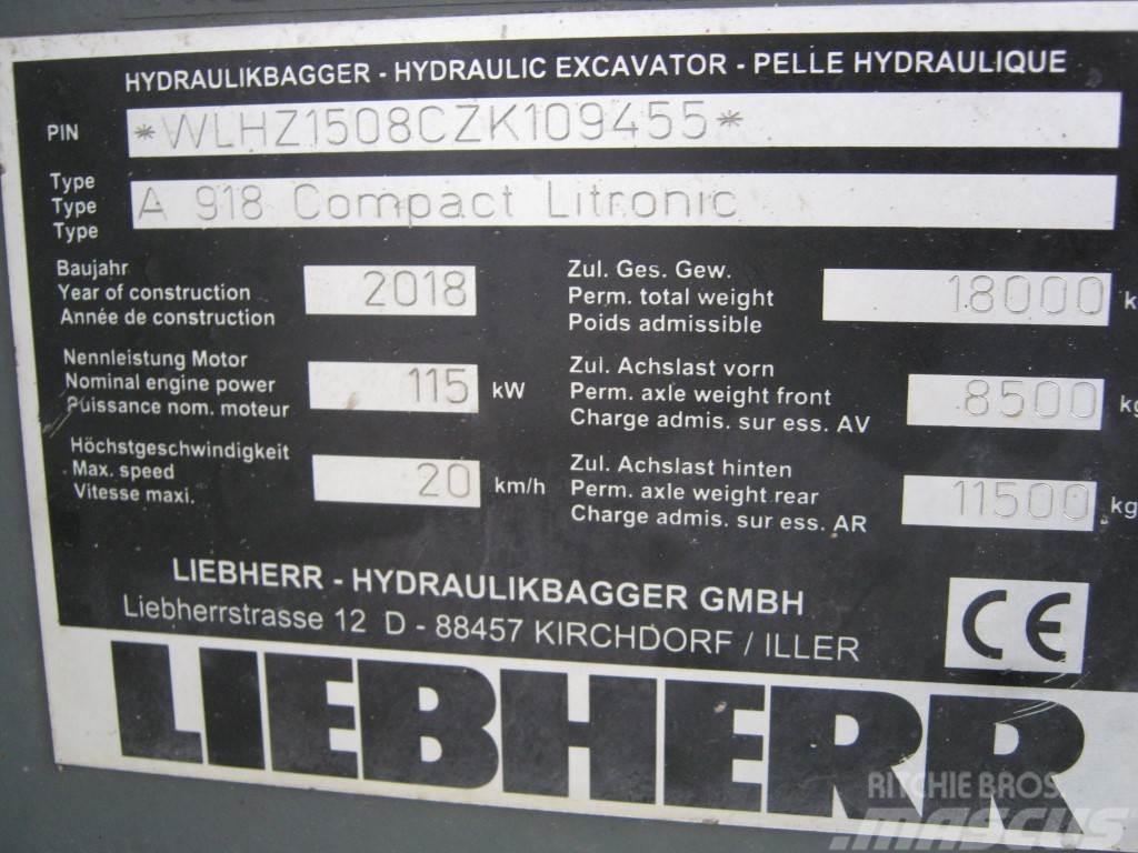Liebherr A 918 Compact Litronic Wheeled excavators