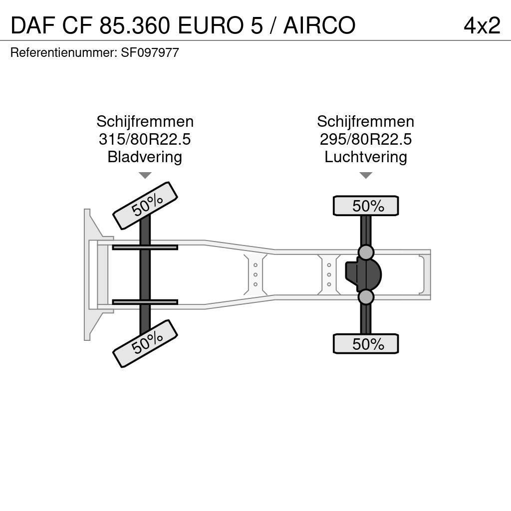 DAF CF 85.360 EURO 5 / AIRCO Prime Movers