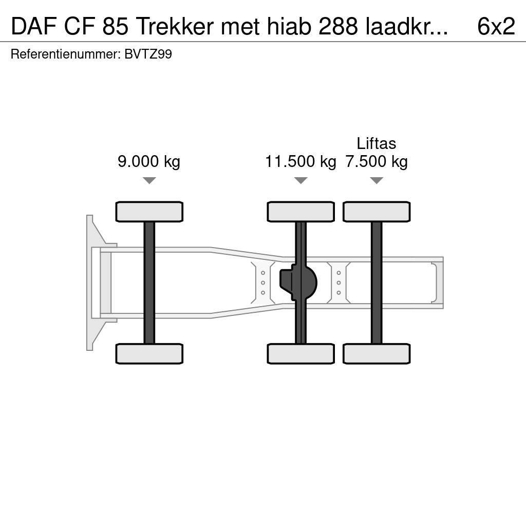 DAF CF 85 Trekker met hiab 288 laadkraan origineel 388 Prime Movers