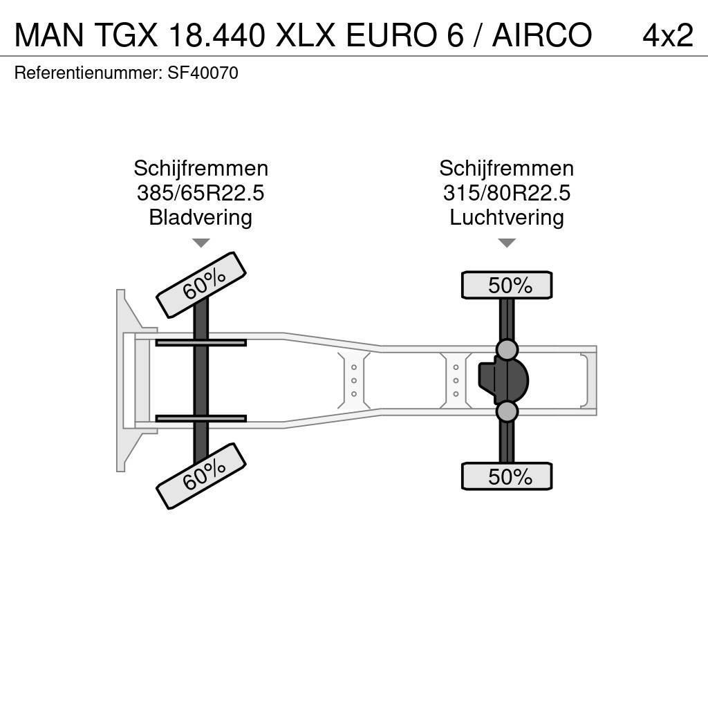 MAN TGX 18.440 XLX EURO 6 / AIRCO Prime Movers