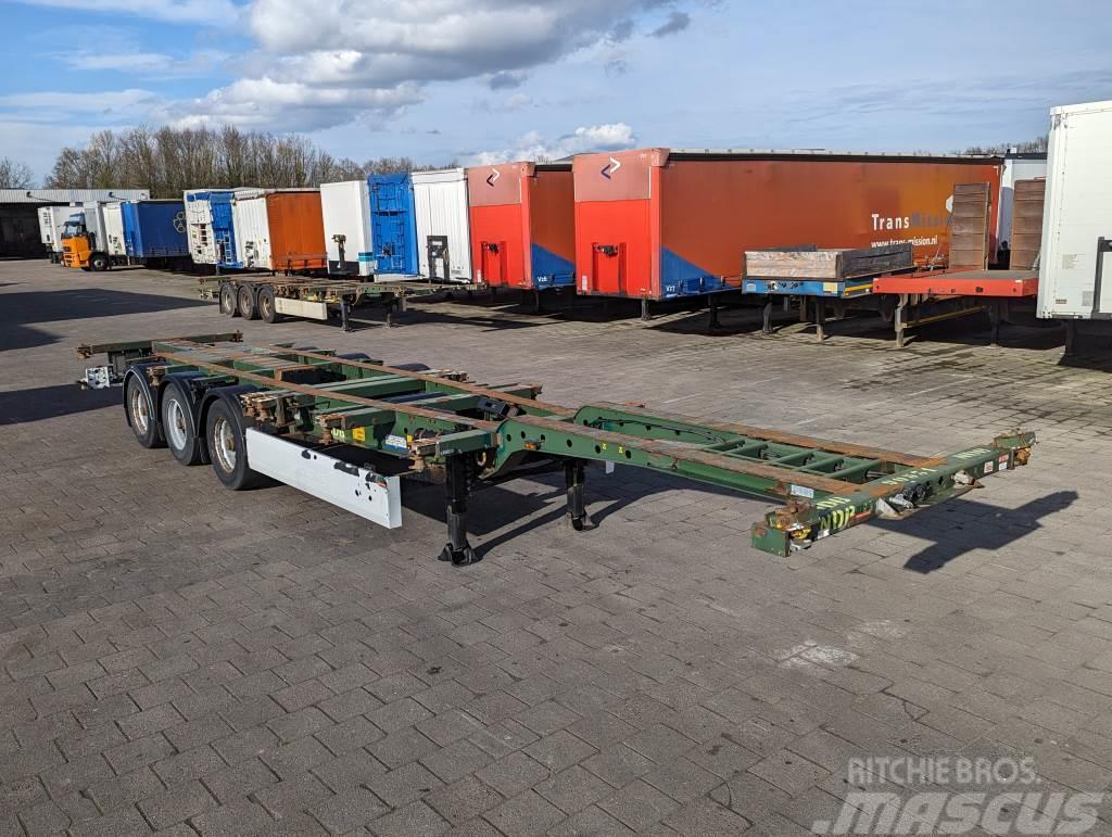 Krone SD 27 3-Assen BPW - Kont Schuiver - DrumBrakes - 5 Container semi-trailers