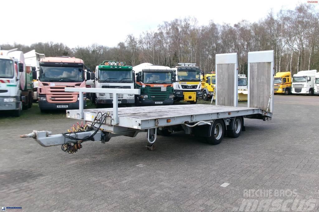 King 2-axle platform drawbar trailer 14t + ramps Flatbed/Dropside trailers