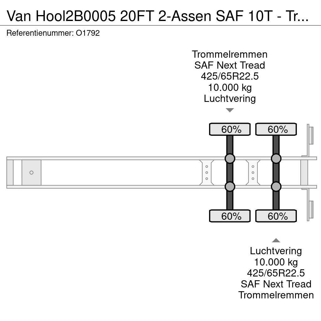 Van Hool 2B0005 20FT 2-Assen SAF 10T - Trommelremmen - Ferr Container semi-trailers