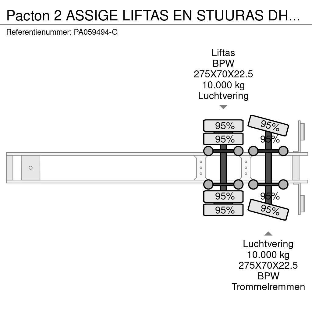 Pacton 2 ASSIGE LIFTAS EN STUURAS DHOLLANDIA 2500 KG Curtain sider semi-trailers