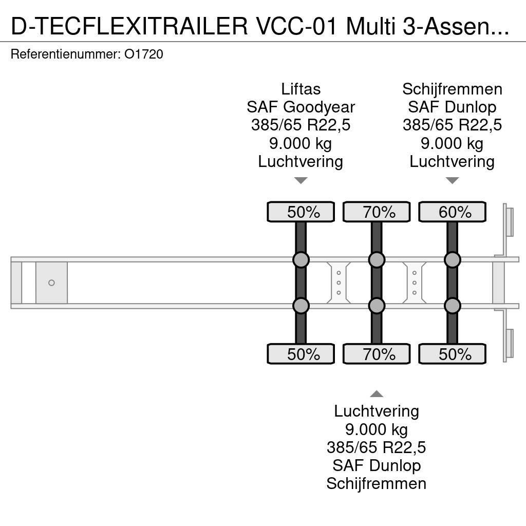D-tec FLEXITRAILER VCC-01 Multi 3-Assen SAF - Schijfremm Container semi-trailers