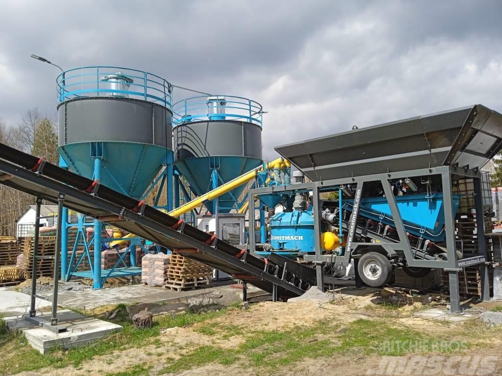 Constmach 30 m3/h Small Mobile Concrete Batching Plant Concrete Batching Plants