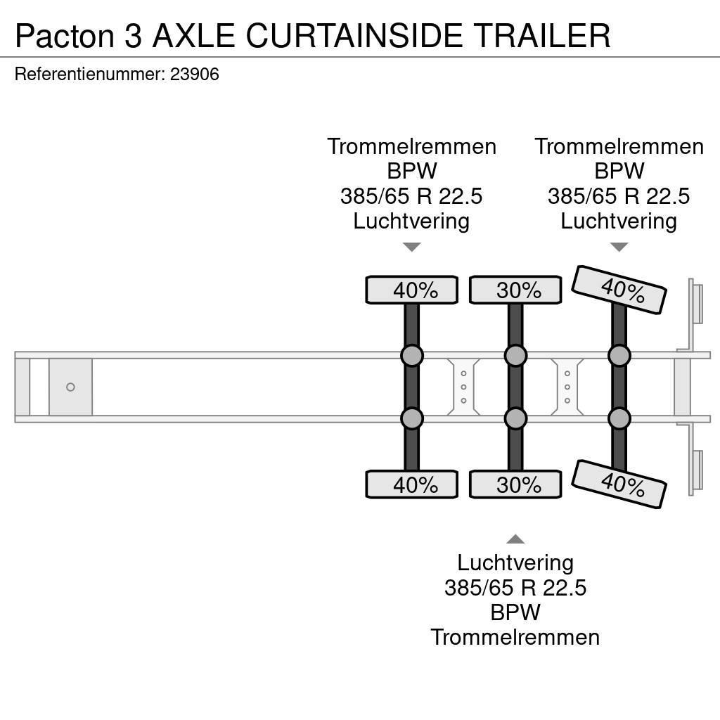 Pacton 3 AXLE CURTAINSIDE TRAILER Curtain sider semi-trailers
