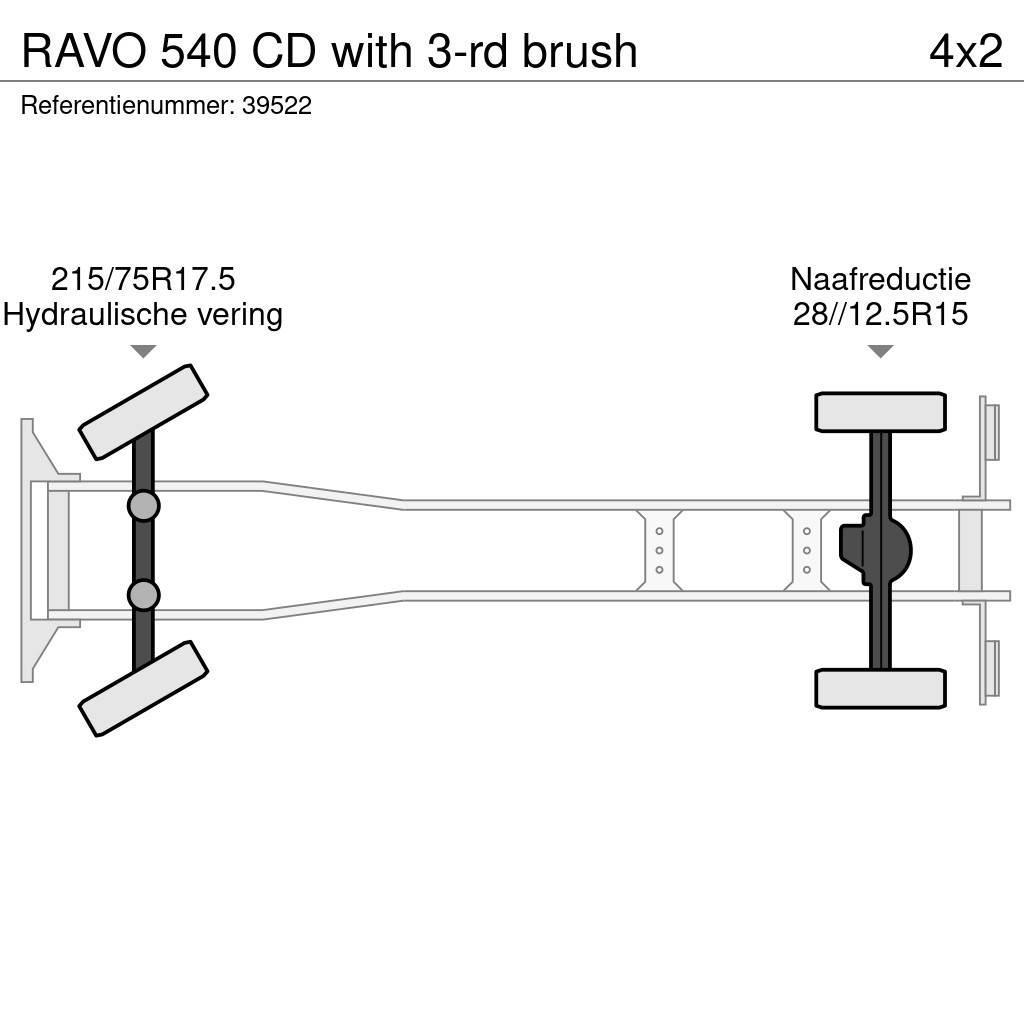 Ravo 540 CD with 3-rd brush Sweeper trucks