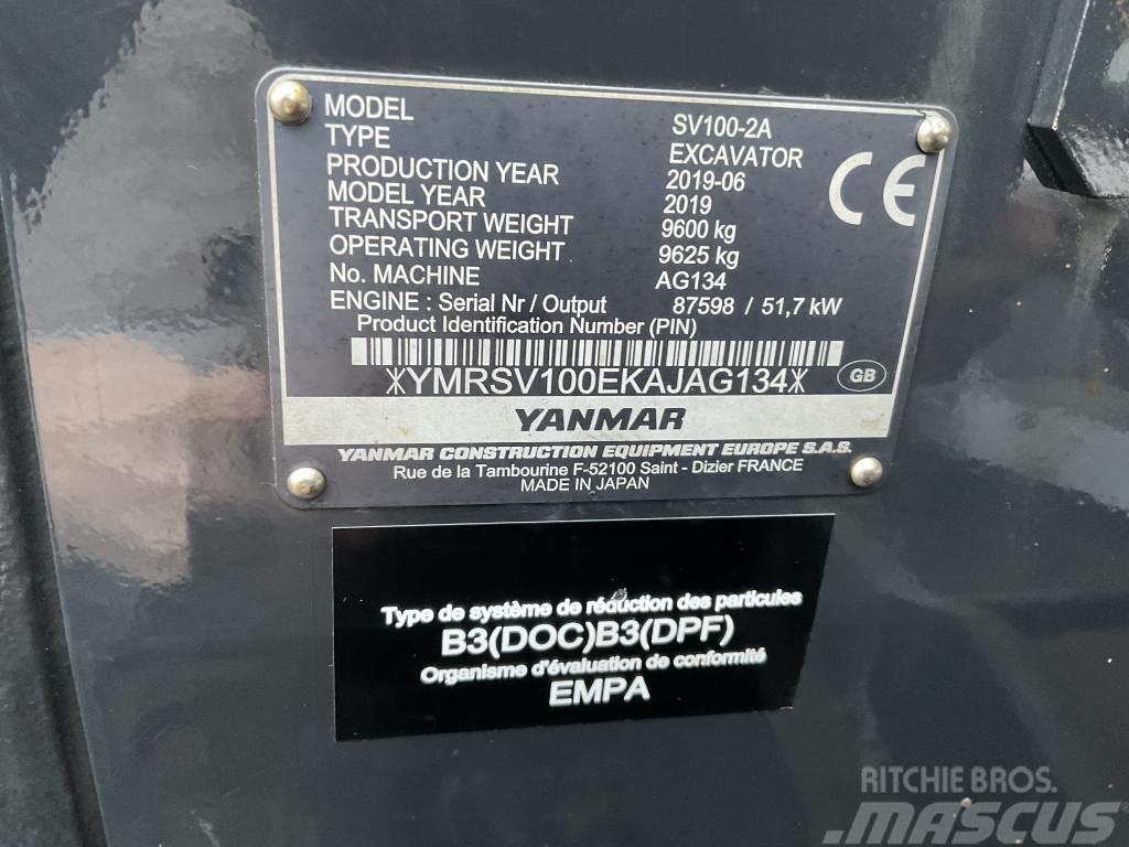 Yanmar SV100-2A Mini excavators  7t - 12t