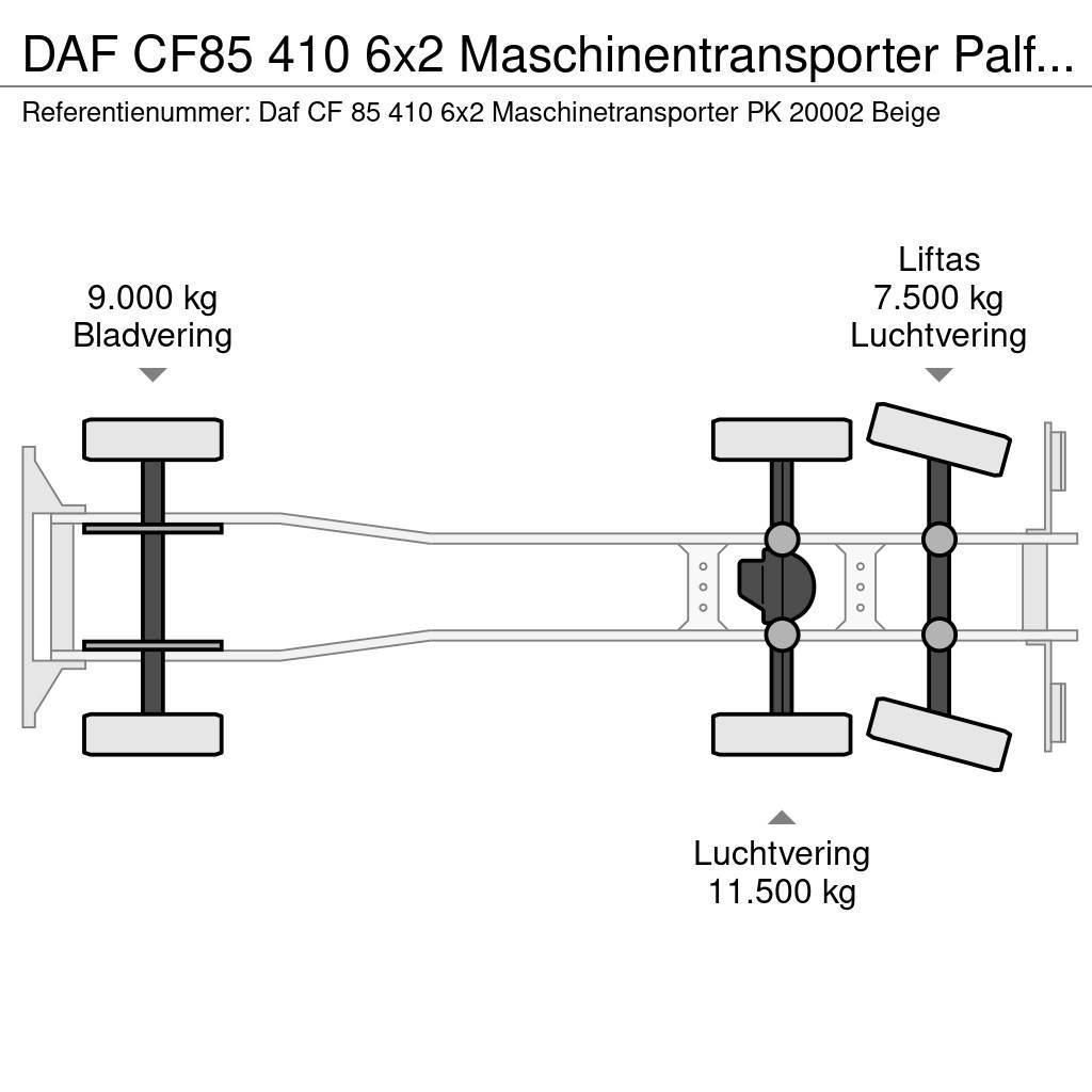 DAF CF85 410 6x2 Maschinentransporter Palfinger PK 200 Transport vehicles