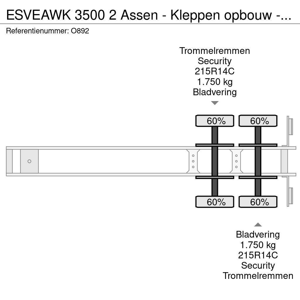 Esve AWK 3500 2 Assen - Kleppen opbouw - FietsVervoer - Box semi-trailers