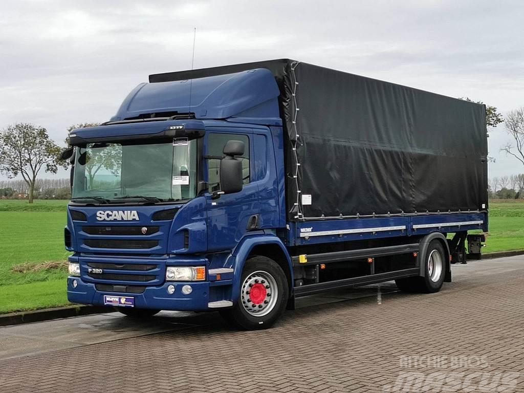 Scania P320 214tkm taillift Curtain sider trucks