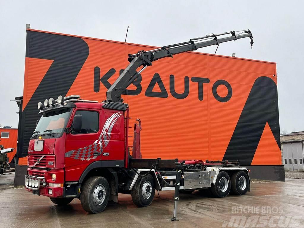 Volvo FH 12 420 8x4 HMF 2123 / HOOK LIFT L=5728 mm Truck mounted cranes