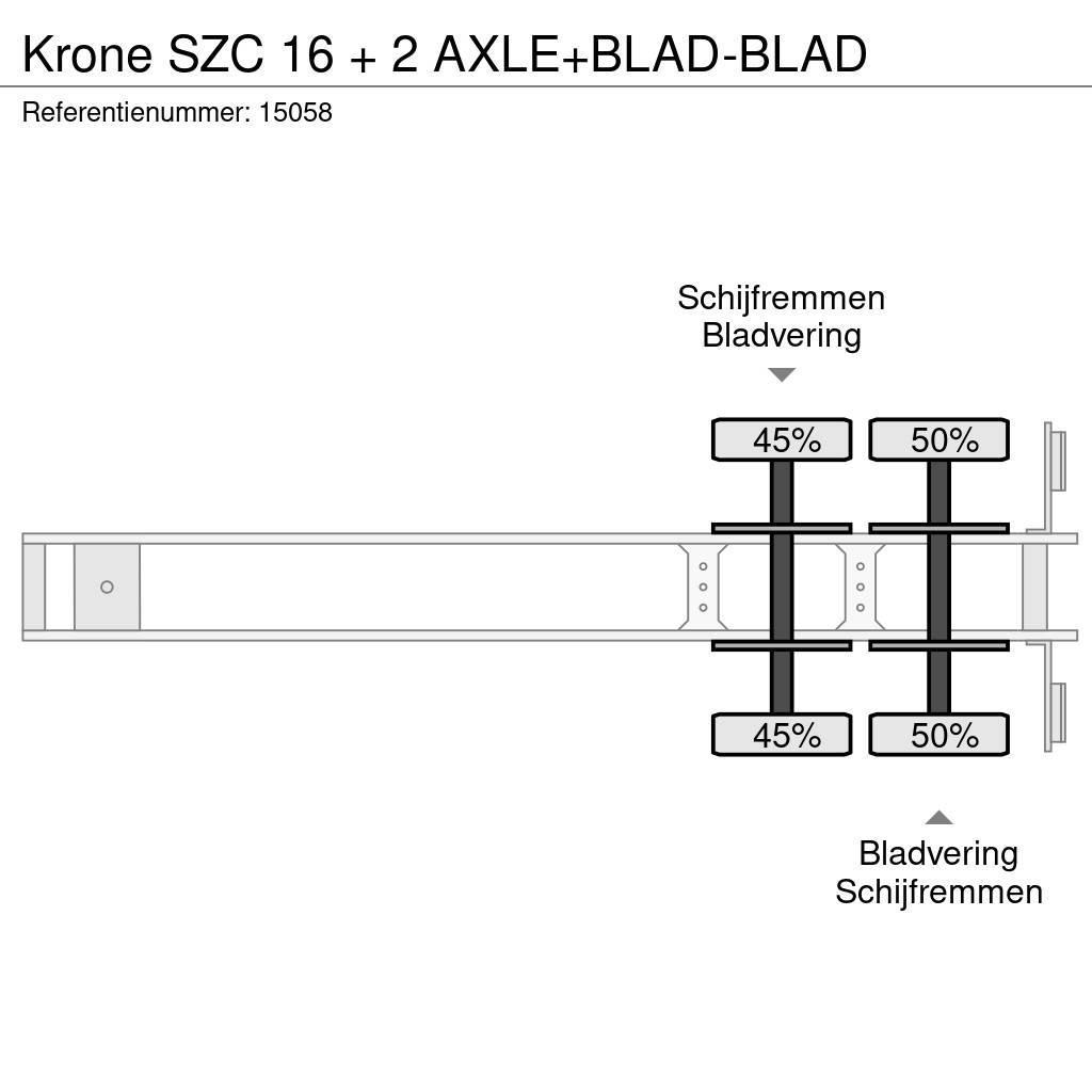 Krone SZC 16 + 2 AXLE+BLAD-BLAD Container semi-trailers