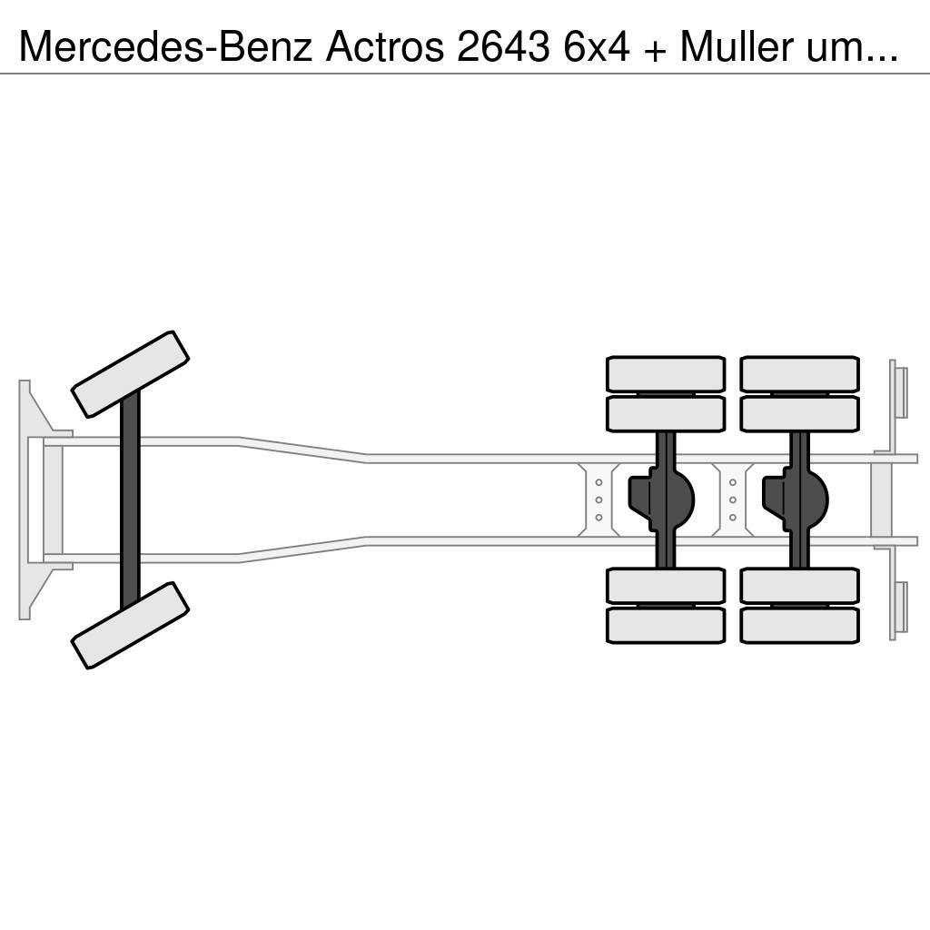 Mercedes-Benz Actros 2643 6x4 + Muller umwelttechniek aufbau Commercial vehicle
