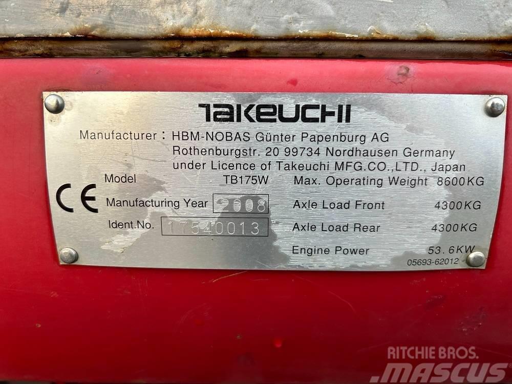 Takeuchi TB175W Mini excavators  7t - 12t