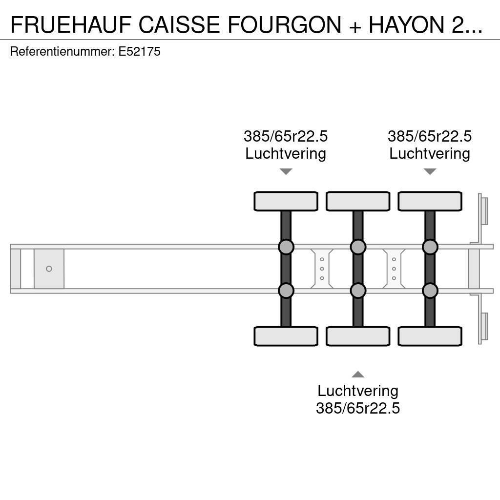 Fruehauf CAISSE FOURGON + HAYON 2500 KG (2017) Box semi-trailers