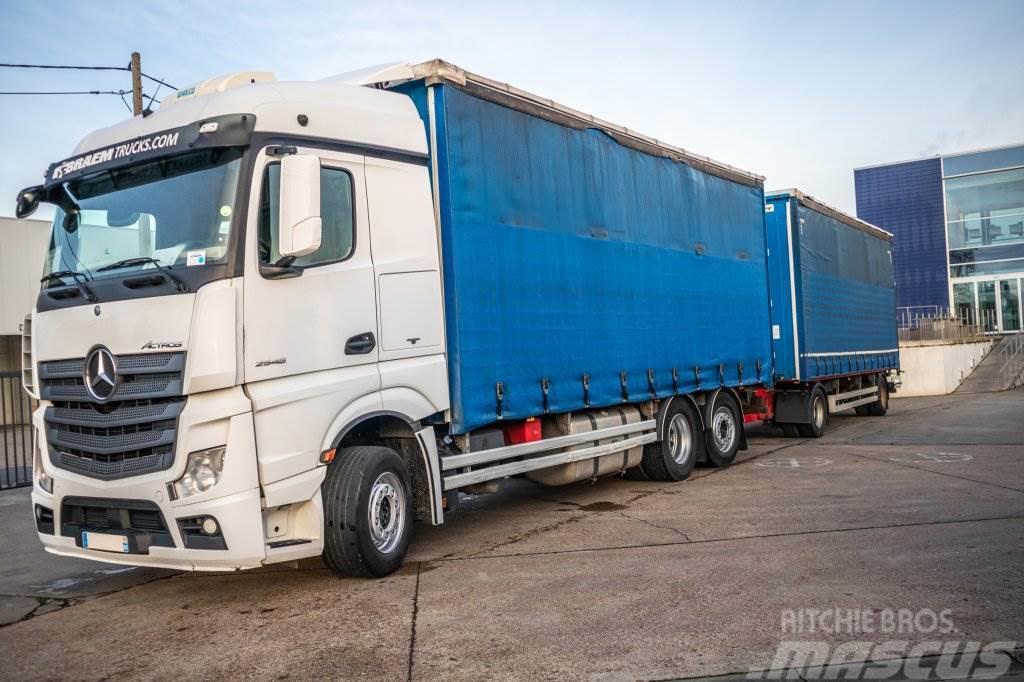 Mercedes-Benz ACTROS 2548+VOITH+CHARIOT EMBARQUER Curtain sider trucks