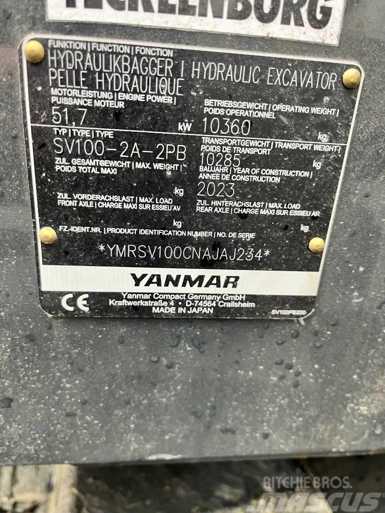 Yanmar SV100-2A 2PB Verstellausleger Powertilt HS08 Mini excavators  7t - 12t