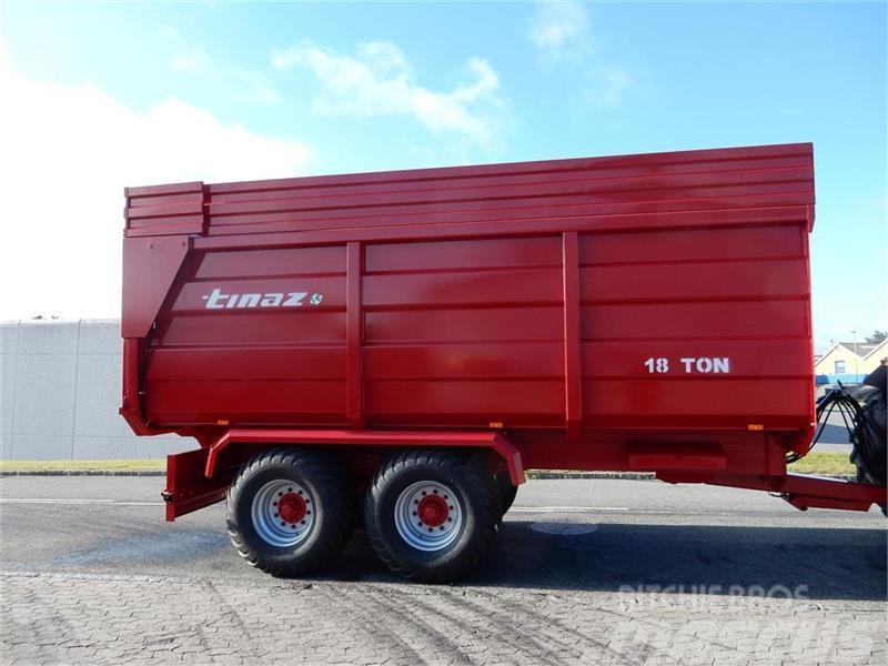 Tinaz 18 tons bagtipvogne med 50 cm ekstra sider Tipper trucks