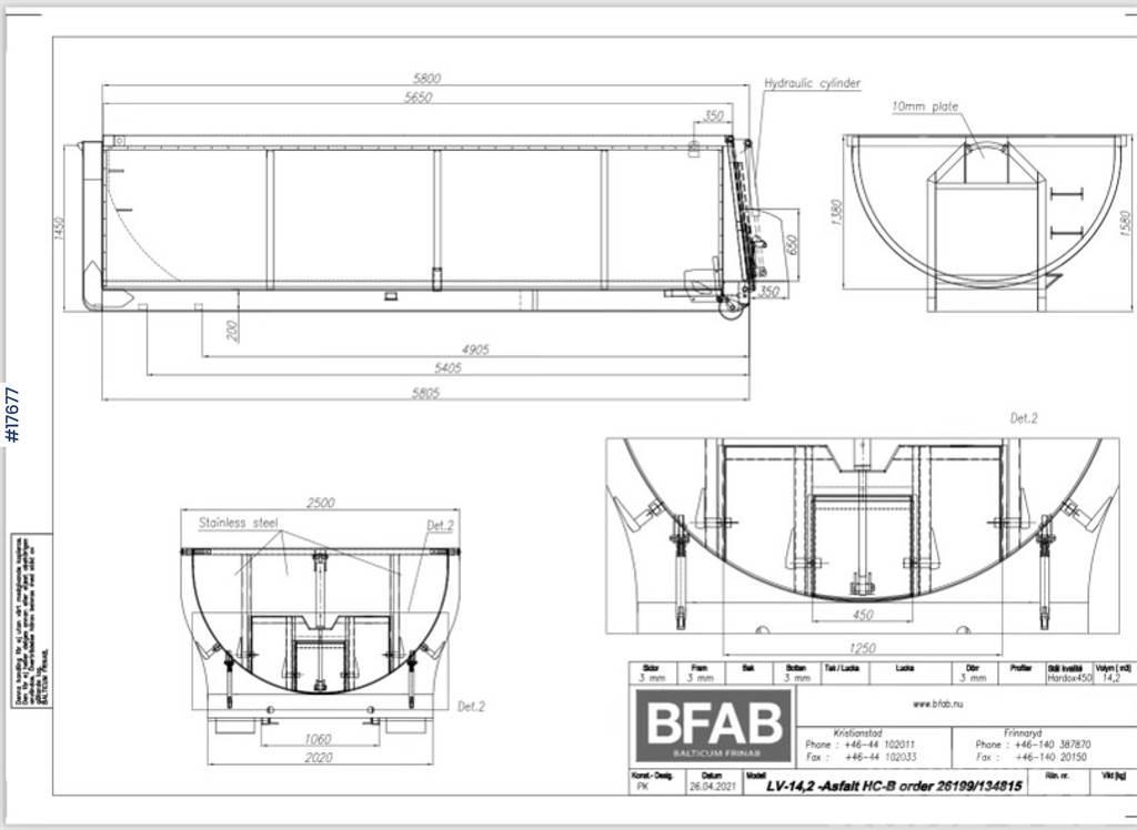  BFAB Asphalt tub on hook frame Other components