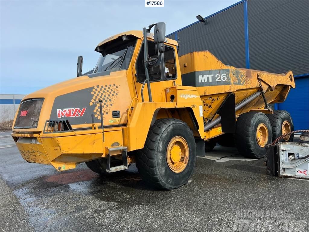 Moxy MT 26 Dumper w/ white signs and tailgate WATCH VID Articulated Haulers