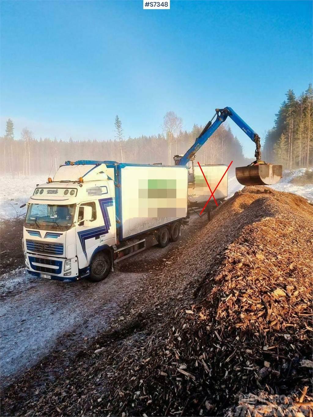 Volvo FH 6*4 Chip Truck with Palfinger crane Box trucks