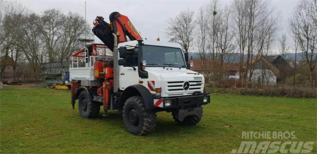 Unimog U 5000 HIDRAULINIS GRAZTAS Truck mounted cranes