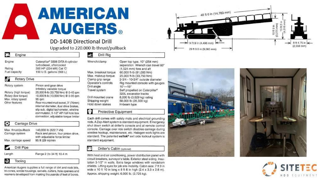 American Augers DD140 Horizontal drilling rigs
