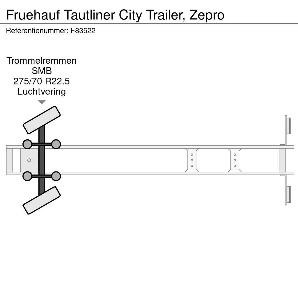 Fruehauf Tautliner City Trailer, Zepro Curtain sider semi-trailers