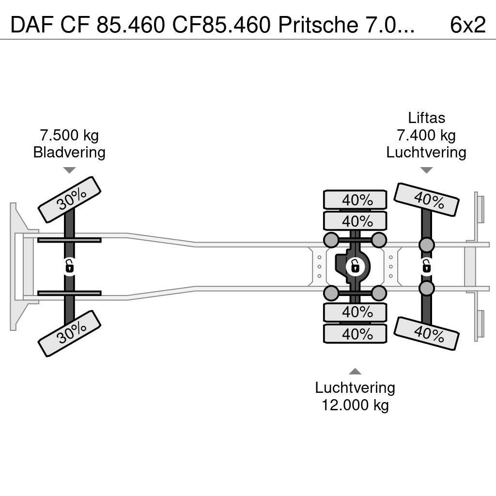 DAF CF 85.460 CF85.460 Pritsche 7.00m Euro5 Curtain sider trucks