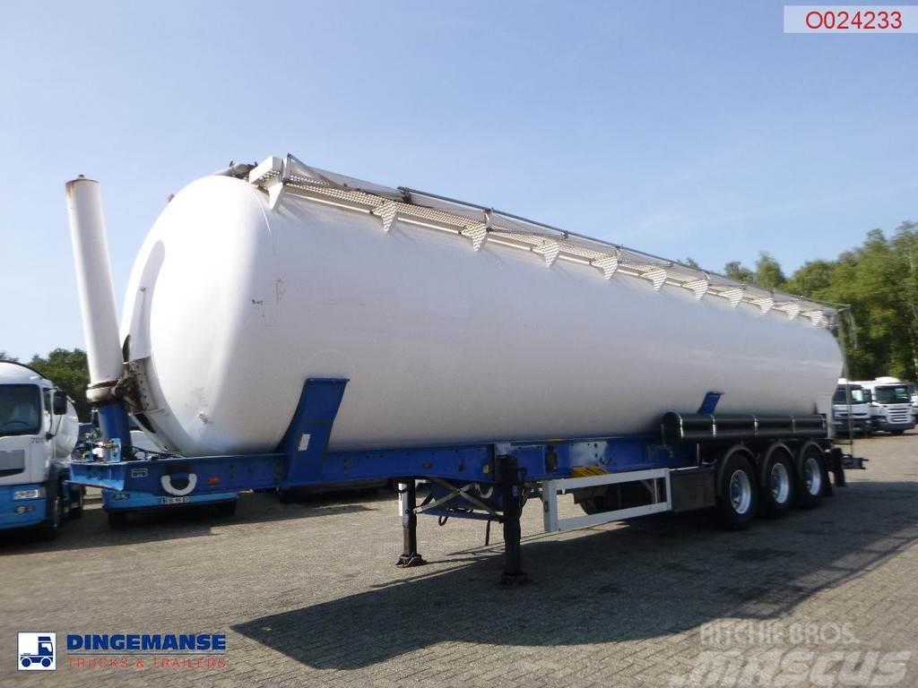 Feldbinder Powder tank alu 63 m3 / 1 comp (tipping) Tanker semi-trailers