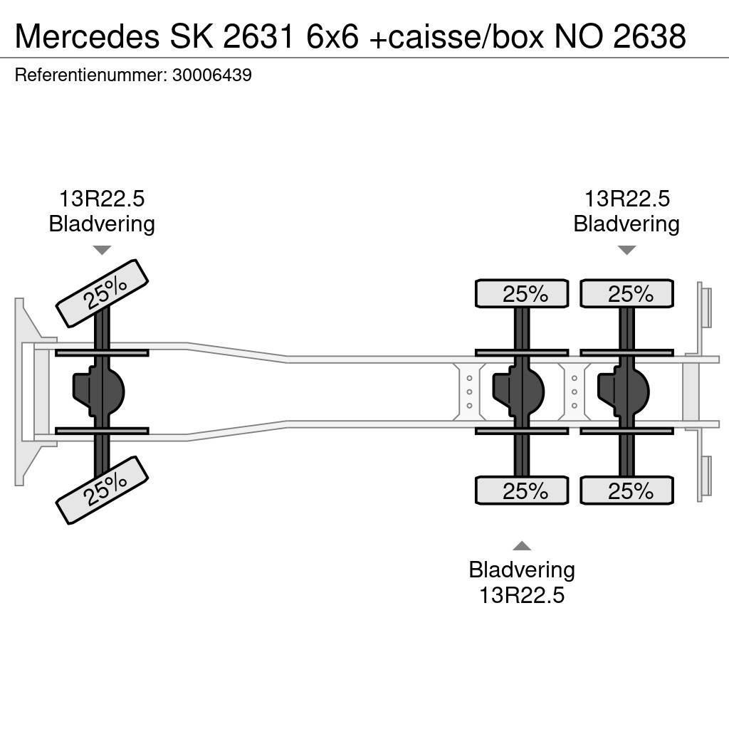 Mercedes-Benz SK 2631 6x6 +caisse/box NO 2638 Container trucks