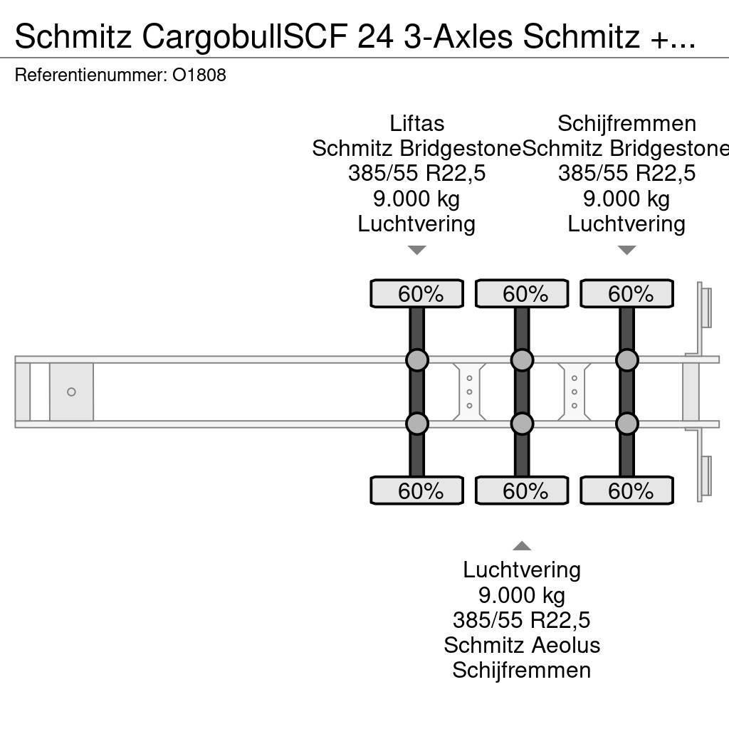 Schmitz Cargobull SCF 24 3-Axles Schmitz + GENSET - Lift-axle - Disc Container semi-trailers