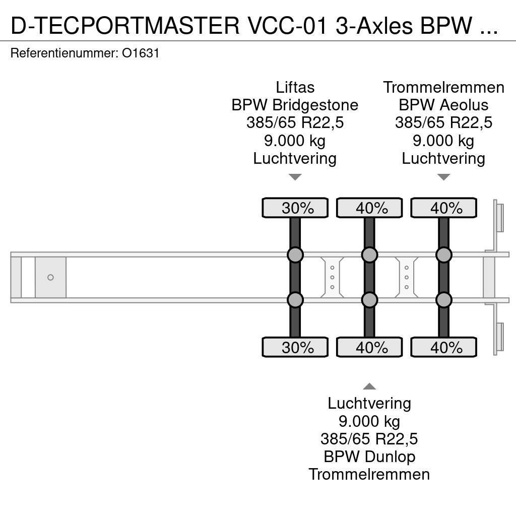 D-tec PORTMASTER VCC-01 3-Axles BPW - Drumbrakes - Lift- Container semi-trailers