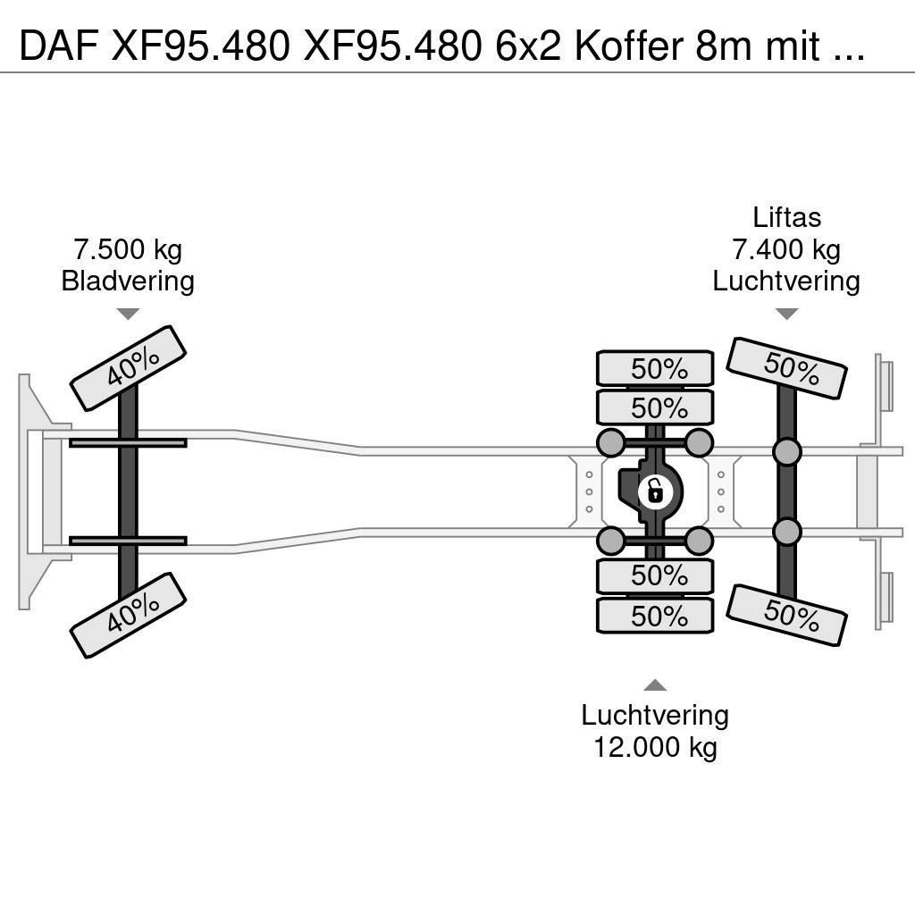 DAF XF95.480 XF95.480 6x2 Koffer 8m mit LBW Box trucks