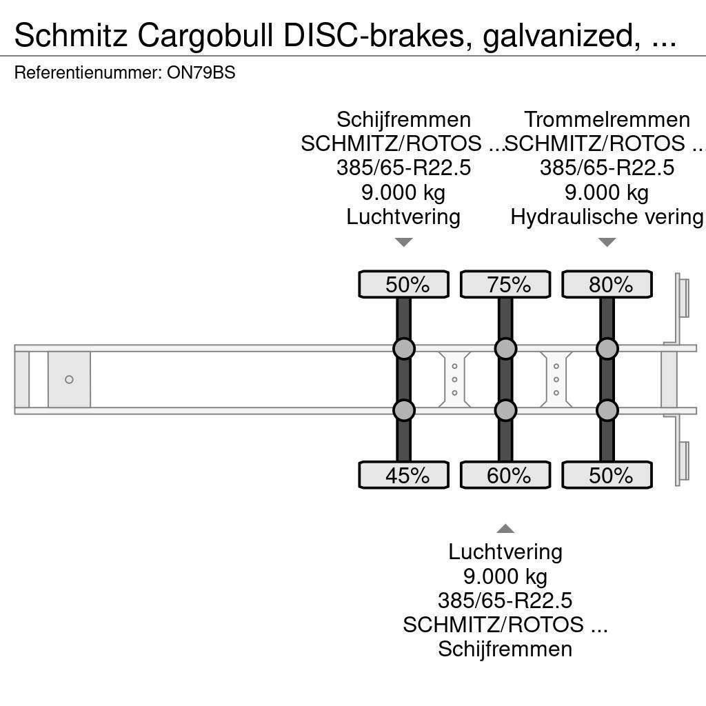 Schmitz Cargobull DISC-brakes, galvanized, Huckepack, timberstakes, Curtain sider semi-trailers